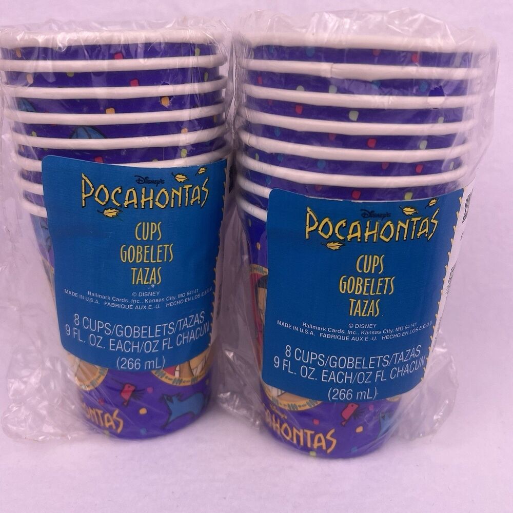 Disney 1995 VTG Pocahontas Birthday Party Supplies Lot of 4 Napkins/Cups - Picture 5 of 15